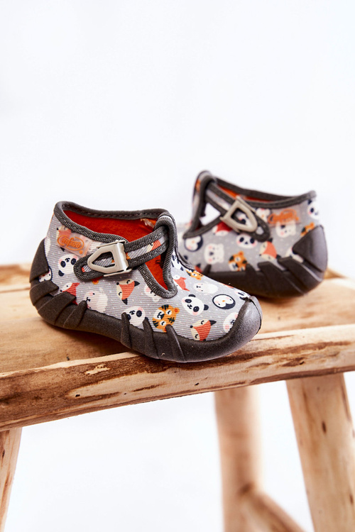 Shoes Befado slippers Animals 110P460 Grey