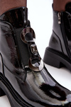 Women's Lacquered Boots with Ornament Black SBarski MR870-53