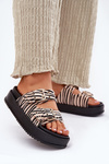 Womens Slippers With Buckles On Platform Zebra Nilatha
