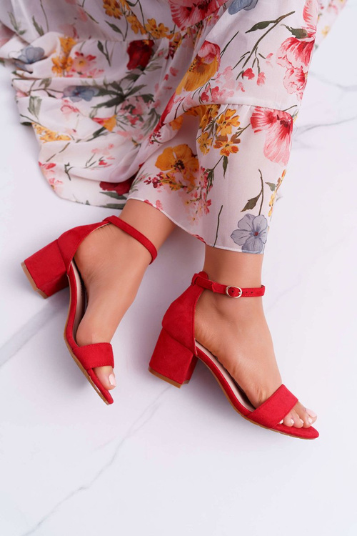 Women's Stiletto Sandals Red Zephira