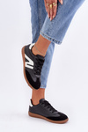 Low Women's Sneakers Made Of Eco Leather Black Navidemi