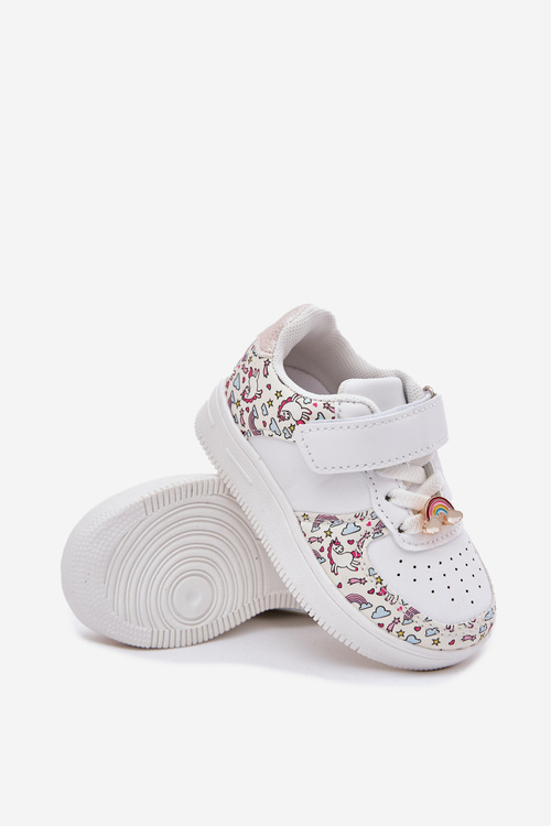 Children's sneakers sports shoes unicorns white Thalia
