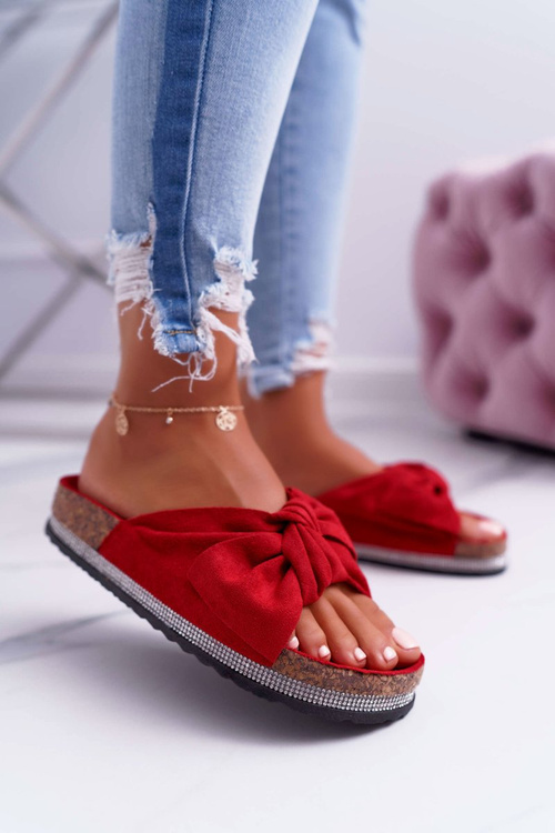 Women's Flip Flops On Cork Cocard Zircon Red Astria