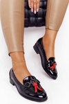 Elegant Women's Loafers Vinceza 10585 Patent Black