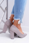 Women's Stiletto Heeled Women's Suede Grey Strawberry pumps