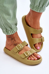 Women's Light Foam Slides Green Cleve
