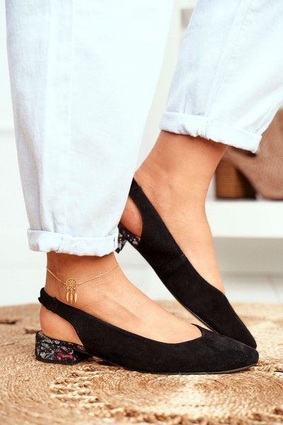 Ballet Shoes Heeled Maciejka Black 04482-01