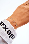 Classic Bracelet On A Thin Chain With Ornaments Gold