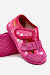 Slippers Milami Children's With Velcro In Hearts Pink Reathiana