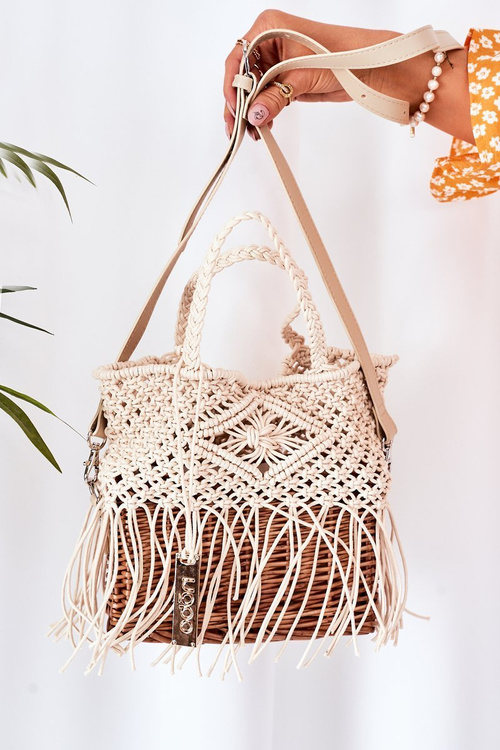 Braided Handbag Basket NOBO XK0050 Beige