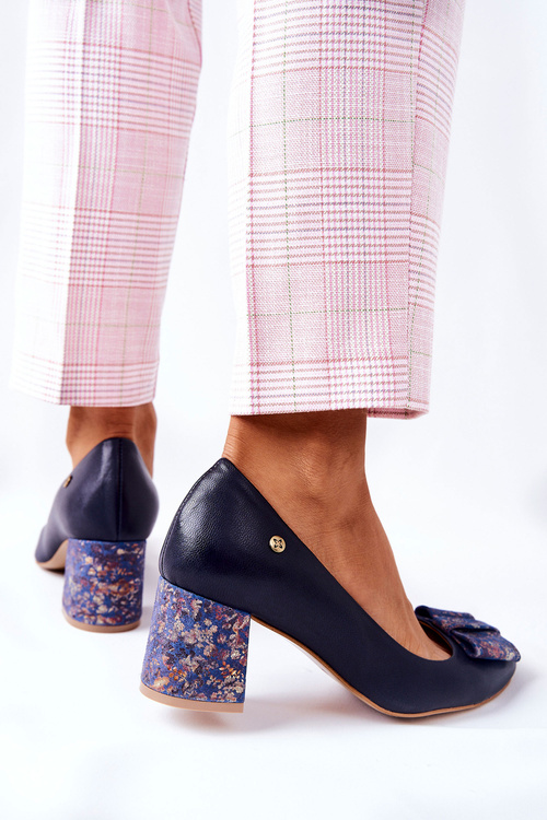 Women's Pumps Maciejka Suede Navy Blue 3356A-19