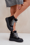 Women's Insulated Ankle Boots Platform Black Alcyhen