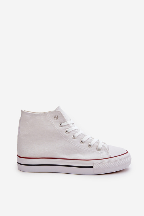 Women's Fabric High-Top Sneakers White Onaria