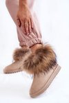 Women's Suede Snow Boots With Fur Light beige Alexa