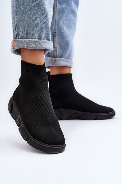 Women's Sports Shoes with Sock Black Zirila