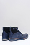 Men's Navy Blue High Half Boots Rebrand