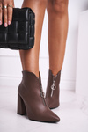 Women's Boots On High Heel Khaki Save Me
