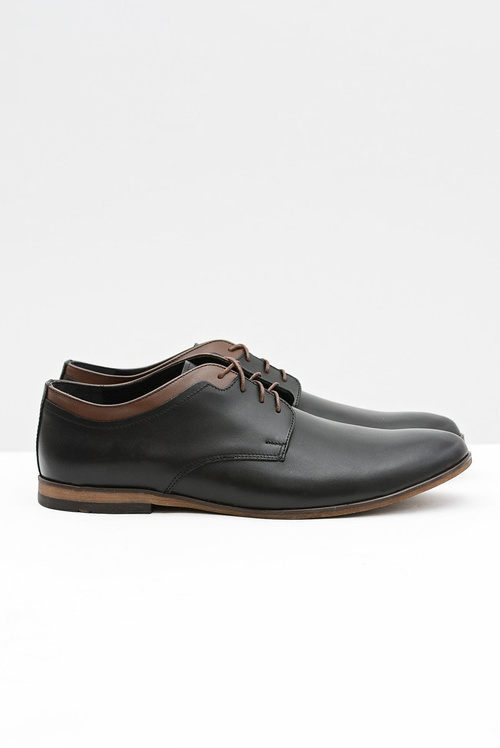 Men's Black Leather Gianni Half Shoes