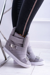 Lu Boo Suede Platform Sneakers Grey