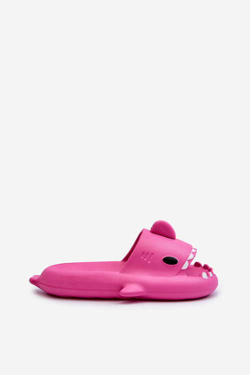 Women's Lightweight Foam Flip Flops with Shark Motif Fuchsia Kasila