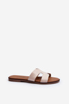 Women's Beige Cut-Out Slippers Lumossa