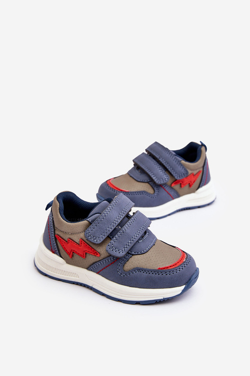 Buty Sportowe Dziecięce Rzep Niebieskie Hemmani 23DZ23-5916