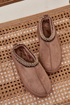 Children's Youth Snow Boots with Embroidery on Platform Khaki Jolisse