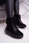 Women's High Boots with Fleece Black Glamiso