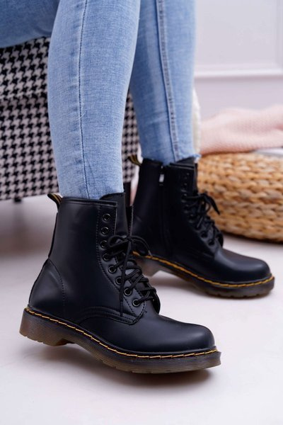 Women's Boots Trappers Glans Black Gangsta