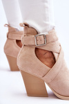 Women's Suede Cowboy Boots Beige Dennise