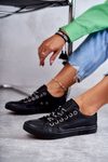 Women's leather Sneakers Big Star KK274106 Black