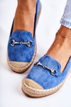 Espadryle Klasyczne Wsuwane Damskie Niebieskie Oresa