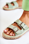 Classic Suede Women's Slippers Green Casilda