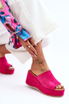 Women's Slippers On A Massive Platform Fuchsia Martina