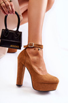 Suede Pumps On The Platform Camel Gottie