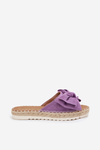 Womens Platform Sandals With Weaving And Bow Purple Alpireda
