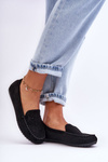Women's Suede Loafers Black Molly