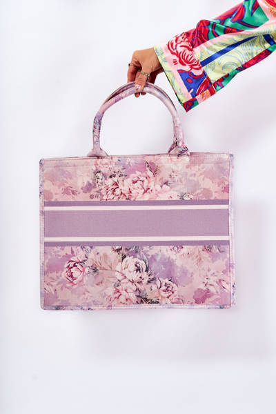 Large Classic Purse In pattern Pink-purple Micola