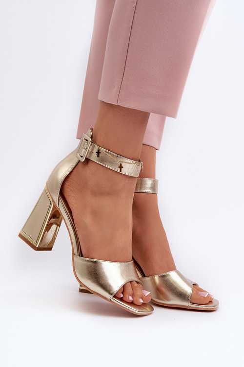 Elegant Women's Sandals with Gold Heels Rosazara