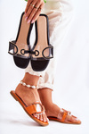 Women's Fashionable Slippers Orange Marsala
