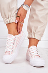 Women's Logged Sneakers White-Pink Daphne