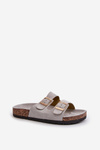 Women's Slippers On Cork Sole Grey Cortina