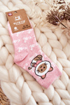 Women's Cotton Socks kitten Pink