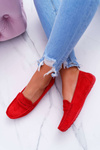 Women's Suede Red Merlonte Moccasins
