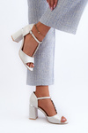 Sandals With Rhinestones Silver Aniya