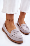 Comfortable Suede Women's Loafers Grey Lucca