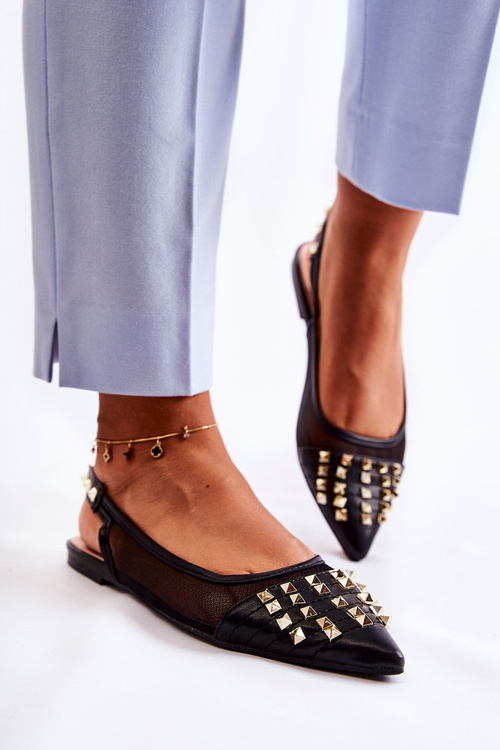 Women's Ballerinas With Studs Black Kinley