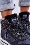 Botki Damskie Ocieplane Granatowe Lee Cooper LCJ-22-31-1450
