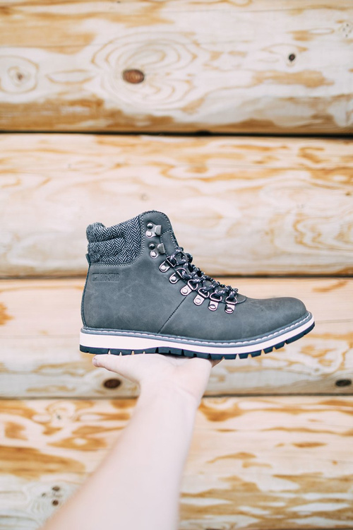 Męskie Botki Trapery Big Star Szare EE174405