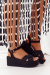 Braided Wedge Sandals Big Star FF274762 Black